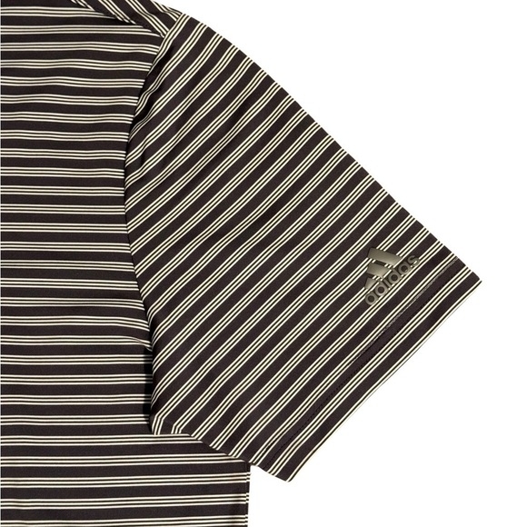 ADIDAS Golf Polo Shirt Men’s Medium Gray Striped - Picture 2 of 6